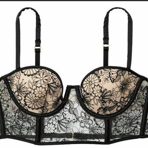 Victoria’s Secret Lace Floral Bustier - Size 32B, Brand New
